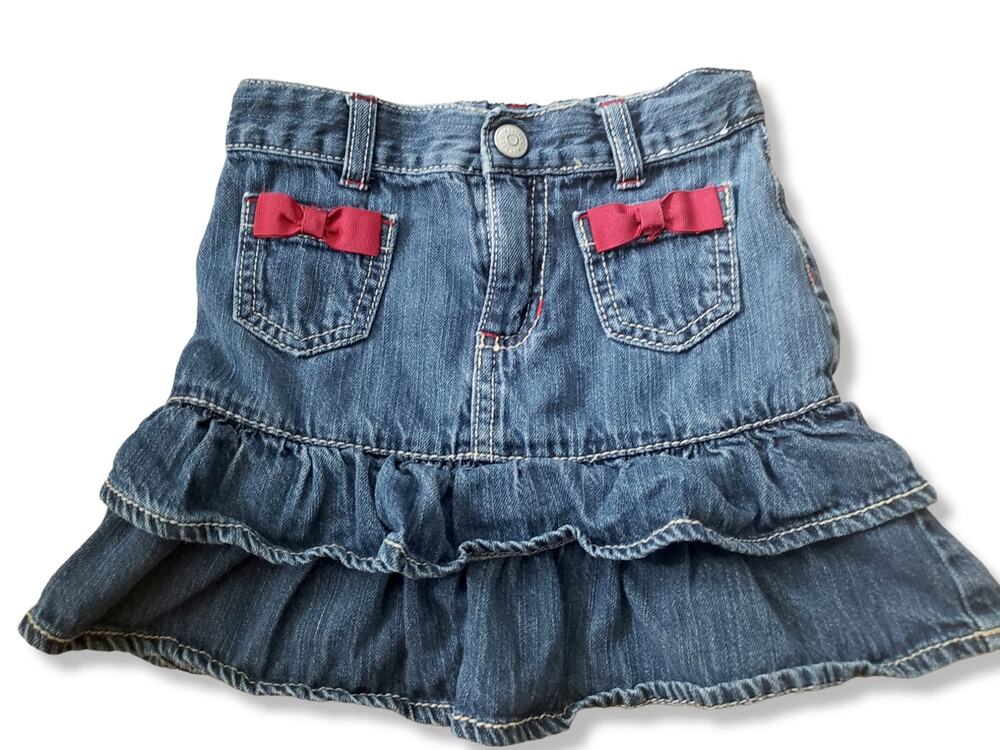 Gymboree Vintage Sweet Treats 4 Denim Ruffle Skirt